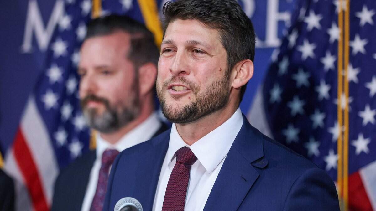 Florida Attorney General James Uthmeier, right, speaks alongside federal and state law enforcement officials during a press conference at the FDLE Miami Regional Operations Center announcing a new unit focused on investigating public corruption and government spending on Thursday, Feb. 19.